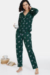 Zivame Snowman Knit Poly Pyjama Set - Mountain View — thumbnail 6